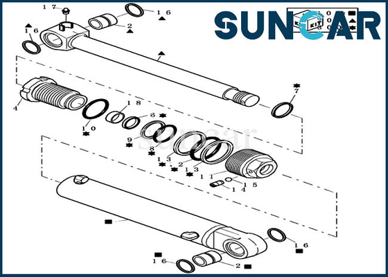 kaufen 72280241 Schwingen-Arm-Rollsiegel Kit Fits Case CX22B CX20B Mini Crawler Excavator online manufacture