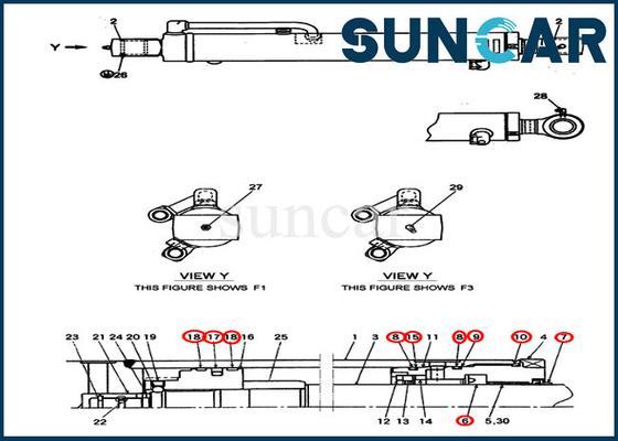 kaufen 72282209 Arm-Rollsiegel-Kit For Mini Crawler Excavator-Modell CX27B FALL Baugerät-Dichtungs-Ausrüstung online manufacture