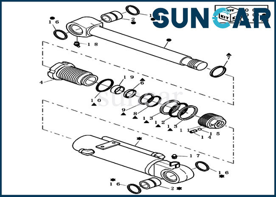 kaufen Bulldozer-hydraulische Dichtungs-Kit For Mini Crawler Excavator-Zylinder-Dichtung des CX31B-Fall-Reparatur-Set-72280261 online manufacture