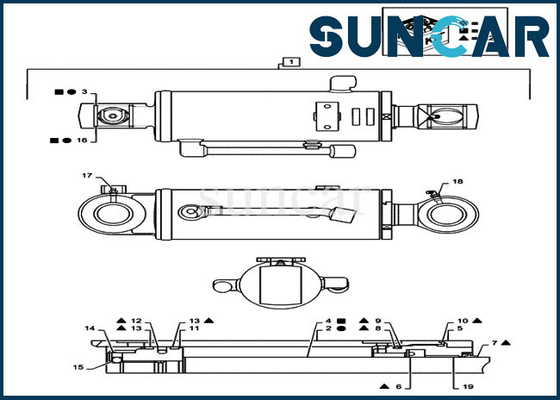 kaufen Dichtung des Fall-PX01V00043R200 Kit Dozer Cylinder Seal Kit passt Bagger Equipment CX36B CX31B online manufacture