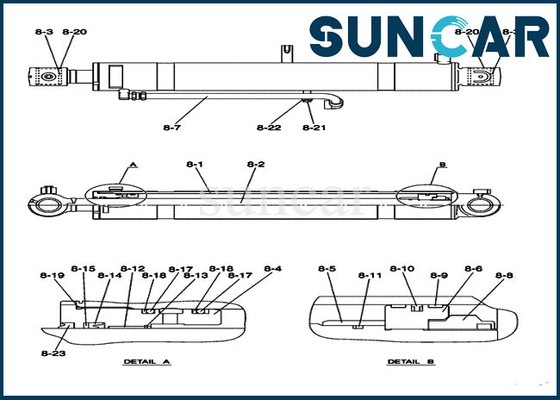 kaufen Hydraulischer Fall-kompakter Bagger Boom Seal Kit des Rollsiegel-PY01V00043R400 des Reparatur-Set-CX50B online manufacture