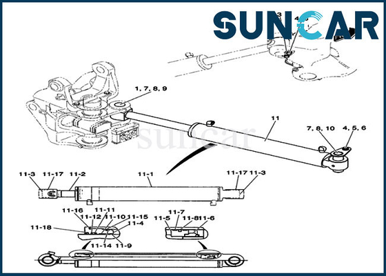 kaufen Der Dichtungs-PH01V00031R400 Kasten-Kettenbagger Swing Cylinder Kits Ersatz-der Ausrüstungs-CX50B online manufacture