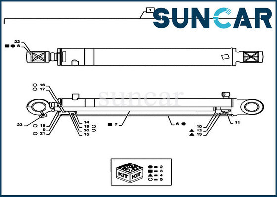kaufen CX55B-FALL PS01V00004R300 Bagger-Swing Cylinder Piston-Robbe Kit Hydraulic Repair Sealing Kit online manufacture