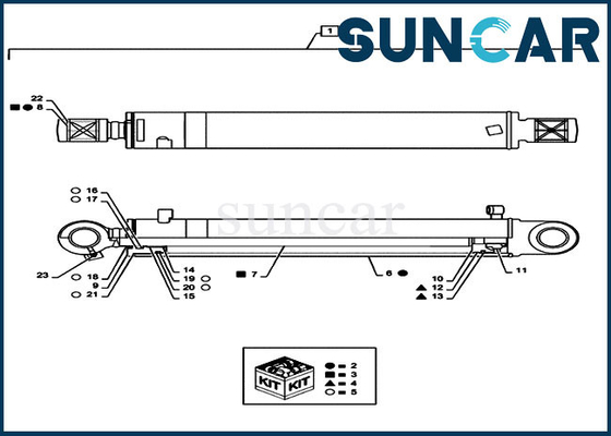 kaufen Zylinder-Kolben-Rod Sealing Kit Cases CX55B des Schwingen-PS01V00004R400 Bagger Replacement Kits online manufacture