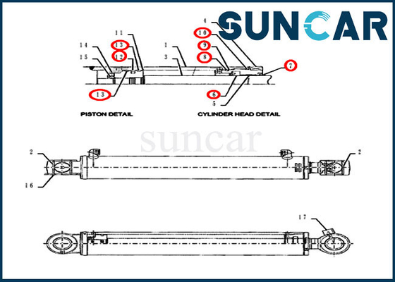 kaufen Des Schwingen-PY01V00053R300 Modell-Crawler Excavator Cases Rollsiegel-der Ausrüstungs-CX55BMSR hydraulische Reparatur-Sets online manufacture