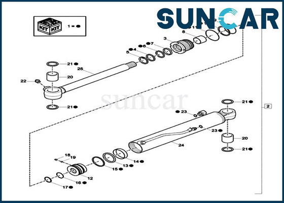 kaufen Fall-Boom-Schwingen-Rollsiegel Kit Service Kits CX17C-Bagger-Parts XKCC-01532 XKCC01532 online manufacture