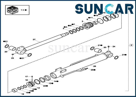 kaufen Boom-Rollsiegel-Reparatur Kit For Case Construction Equipment CX18C-Modell-Excavator XKCC-00397 XKCC00397 online manufacture