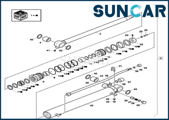 kaufen Schöpflöffel-Zylinder-Reparatur-Dichtungs-Ausrüstung XKCD-03072 XKCD03072 für Hydrauliköl-Dichtungs-Ausrüstung des Fall-CX57C online manufacture
