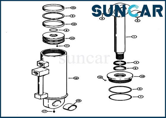 kaufen S301442 zusätzliches Rollsiegel Kit Case Hydraulic Service Kit für Modelle 621B 721 des Rad-Lader-621 online manufacture