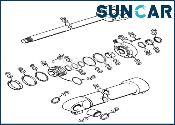 kaufen Aufzug 1986823C1 CYL-Dichtungs-Reparatur Kit Loader Cylinder Kits Fits RECHTSSACHE schwere Ausrüstung 821 online manufacture
