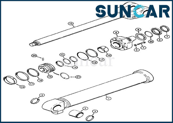 kaufen Eimer-Zylinder-Kit For Models 921B 921C 921 des Lader-Dichtungs-Reparatur-Set-1346357C2 FALL Ausrüstung online manufacture