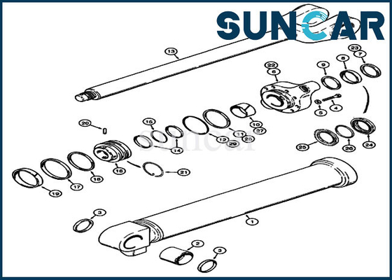 kaufen Aufzug-Zylinder-Reparatur-Dichtungs-Kit Fits Loaders 921 921C 921B der Hydrauliköl-Dichtungs-Ausrüstungs-1542883C1 FALL Maschine online manufacture
