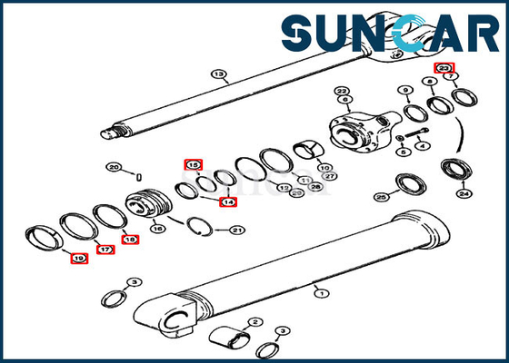 kaufen Fall-Rollsiegel-Reparatur-Set Aufzug 1543305C1 CYL-Ersatz-Kit Wheel Loaders 621B 721C online manufacture
