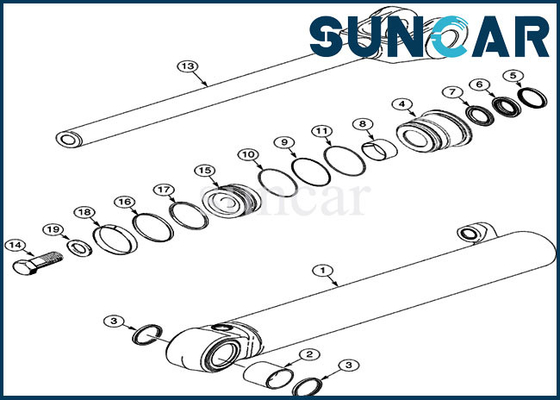 kaufen Öldichtungs-Kit Wheel Loader Cases 521D 521F 521E des Aufzug-360979A1 Hydrozylinder-Dichtungs-Ausrüstung online manufacture