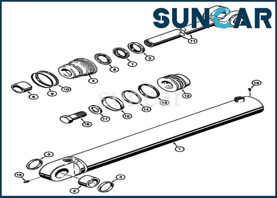kaufen Der Verschleißfestigkeits-1543279C1 Rad-Lader Eimer-Rollsiegel-Ausrüstung KASTEN Ausrüstungs-der Sitz-721B 621B online manufacture