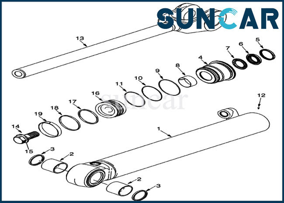 kaufen Aufzug-Zylinder-Ausrüstungen der Fall-Ersatz-Dichtungs-Ausrüstungs-8605262 passt Lader 721E 721D 721F 721G online manufacture