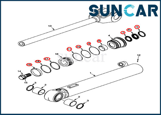 kaufen 87530718 Modell-Case Hydraulic Cylinder-Dichtungs-Reparatur-Set der Lader-Aufzug-Dichtungs-Ausrüstungs-821E online manufacture