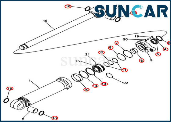 kaufen 87399338 Rad-Lader-Kasten der Eimer-Rollsiegel-Ausrüstungs-921E hydraulisches CYL-Reparatur-Set online manufacture