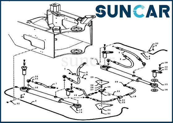 kaufen Steuernder Kasten Hydrozylinder-Reparatur-Dichtungs-Kit Fitss 84404910 Lader-1021G 1021F online manufacture