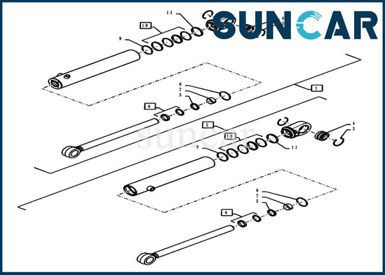kaufen 84402182 Lenkdichtungs-Ausrüstung 1121F 1121G KASTEN Lader-Hydrozylinder-Öldichtungs-Ausrüstung online manufacture