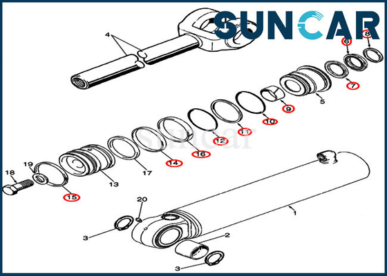 kaufen 8605261 Steuerungskasten-Lader-Hydrozylinder-Dichtungs-Ausrüstung der reparatur-Dichtungs-Ausrüstungs-521G 621F 721D online manufacture