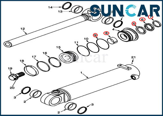 kaufen 87442965 Lader-Kasten-Hydrozylinder-Öldichtungs-Ausrüstung des Eimer-Neigungs-Dichtungs-Reparatur-Set-721D 721F online manufacture