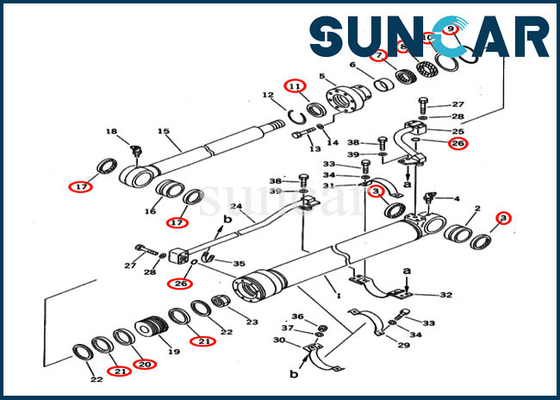 kaufen 707-98-36210 kundenspezifische SpeC.A.Tion KOMATSU Service-Ausrüstung der Eimer-Rollsiegel-Ausrüstungs-PC120-5C PC200-5C online manufacture