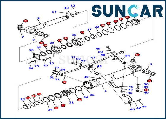 kaufen PC200-8M0 707-99-50410 KOMATSU, das Kit Excavator Arm Cylinder Replacement-Service-Ausrüstung versiegelt online manufacture