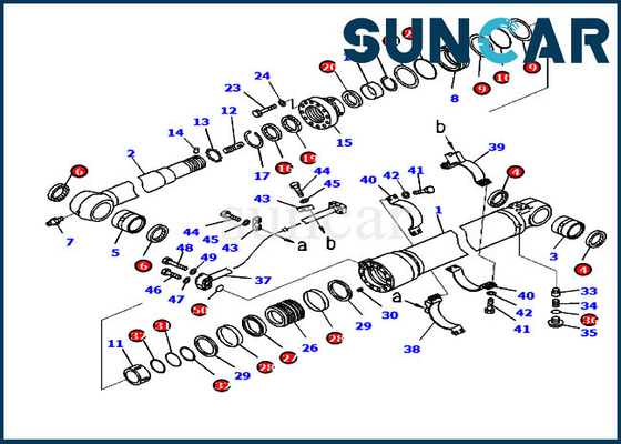 kaufen PC238USLC-11 PC210LC-10 Bagger 707-99-50520 Komatsu Armzylinder Wartungssatz Ersatzsatz online manufacture