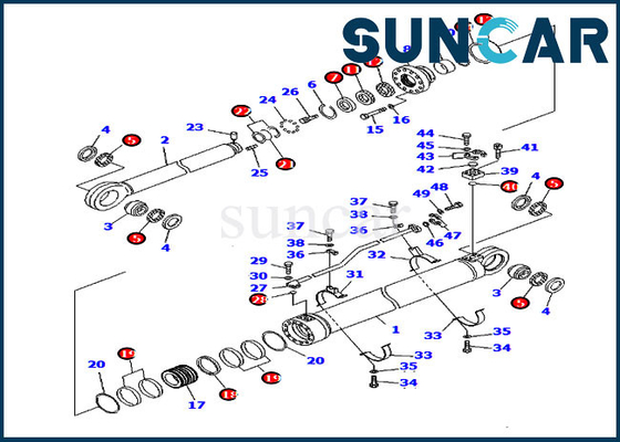 kaufen 707-99-85350 7079985350 Armzylinder-Service-Kit für Komatsu PC2000-8 Rückhauer online manufacture