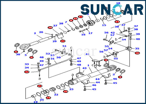 kaufen Hydraulische Eimer-Zylinder-Ersatz-Ausrüstung 7079976260 der Dichtungs-Ausrüstungs-707-99-76260 PC2000-8 KOMATSU online manufacture
