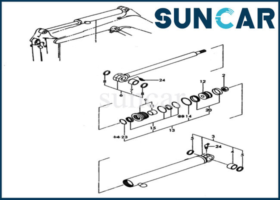 kaufen Arm-Zylinder Bagger-Seal Kits YM172173-72900, der innere Teile Kit Fors PC20FR-2 KOMATSU versiegelt online manufacture