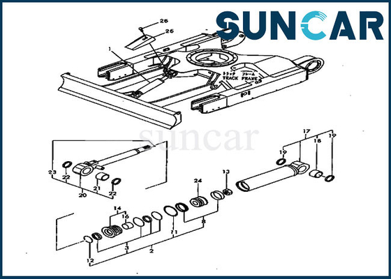 kaufen PC20FR-2 KOMATSU YM172168-72010 inneres Teil und Abdeckung Blatt-Dichtungs-Kit Hydraulic Cylinder Fits Excavators online manufacture