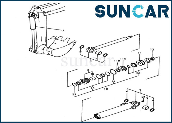 kaufen Dichtungs-Reparatur-Set YM17217372923 des Eimer-YM172173-72923 für Zylinder-innere Teile KOMATSU PC20FR-2 online manufacture