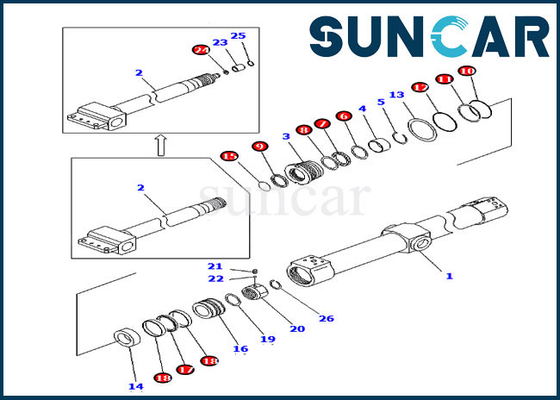 kaufen Des Dia-KB3011A-00203 Ersatz-Dichtungs-Ausrüstung Zylinder-Service-der Ausrüstungs-KB3011A00203 PC200SC-6 KOMATSU online manufacture