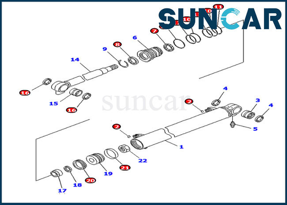kaufen Bagger Seal Kit 707-98-14780 PC20MR-2 PC26MR-3 KOMATSU dröhnen Service Kit Hydraulic Cylinder 7079814780 online manufacture