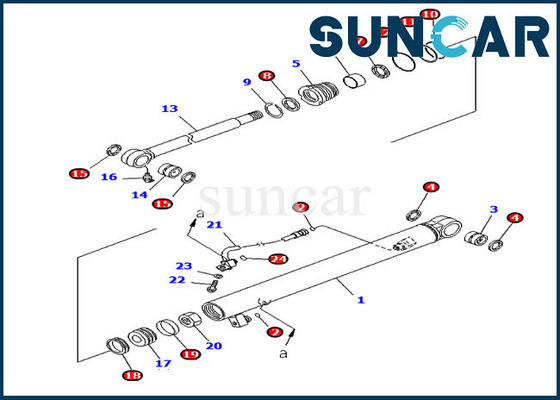 kaufen 707-98-04670 Dichtungs-Ausrüstung KOMATSU PC20MR-2 PC20MR-2-A des Eimer-Rollsiegel-Reparatur-Set-7079804670 online manufacture