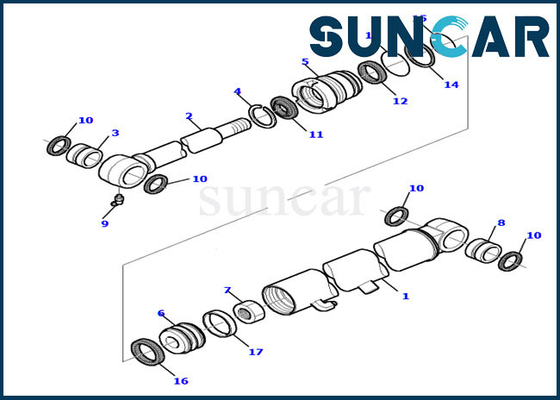 kaufen KOMATSU-Ersatz-versiegelnde Ausrüstungen der Eimer-Rollsiegel-Ausrüstungs-878000518 der Verschleißfestigkeits-PC20R-8 online manufacture