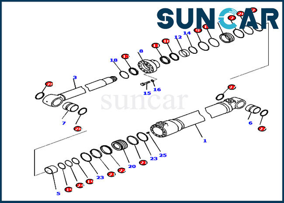 kaufen 721-98-00850 Dichtungs-Kit Hydraulic Cylinder For Komatsu PC210LCI-10 PC230NHD-11 EU-Standardmaschine online manufacture