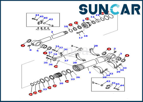 kaufen PC210LC-11 PC228US-11 modelliert Arm-Rollsiegel-Reparatur Kit Excavator Oil Seal Kits KOMATSU 721-99-47131 online manufacture