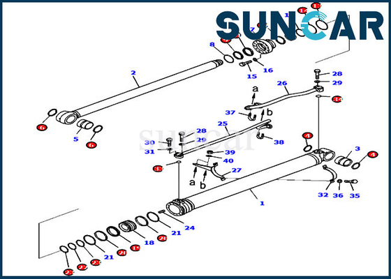kaufen 721-98-02310 Zylinder-Ausrüstungen des Boom-Dichtungs-Reparatur-Set-ISO9001 PC210LCI-11 PC238USLC-11 KOMATSU online manufacture
