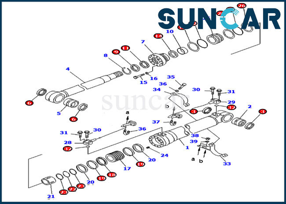 kaufen 707-99-58310 Hydrozylinder-Reparatur-Sets der Boom-Aufzug-Dichtungs-Ausrüstungs-PC220-6 PC250-6 7079958310 KOMATSU online manufacture
