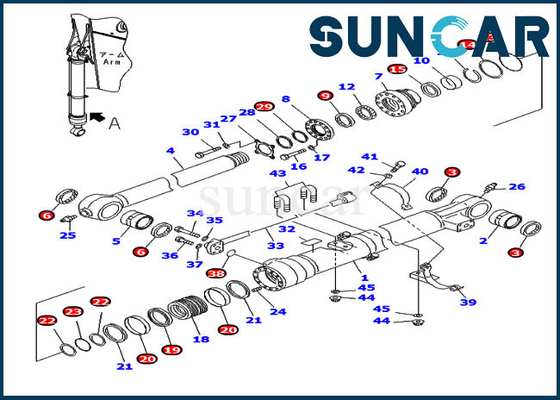 kaufen 707-99-47851 PC220-7 PC220LC-7 KOMATSU Eimer-Zylinder-Service-Ausrüstung Soem-Ersatz-Dichtungs-Ausrüstung online manufacture