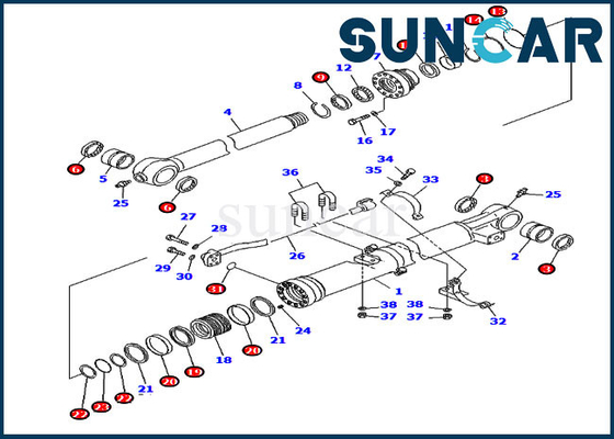 kaufen Eimer-Robbe Kit For 707-99-59020 7079959020 PC220-8 PC240NLC-8K KOMATSU Zylinder-Service-Ausrüstungen online manufacture