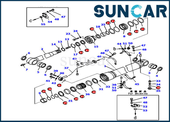kaufen PC220-8M0 PC240LC-10 707-99-59430 KOMATSU Bagger Service Kit der Arm-Rollsiegel-Ausrüstungs-7079959430 online manufacture