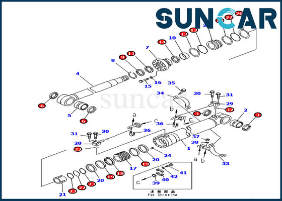 kaufen 707-00-50620 Service Kit Boom Cylinder Seal Kit für KOMATSU-Bagger PC220LC-7L PC240LC-7K online manufacture