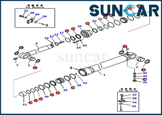 kaufen 721-98-00420 innere Teile Arm-Service-Kit Cylinder Seal Kit Fors PC290LC-11 PC290LC-8 KOMATSU online manufacture