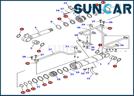 kaufen 707-99-47730 glich die 7079947730 Zylinder-Reparatur-Dichtung Kit For PC228USLC-2 PC228US-1 KOMATSU Boom aus online manufacture