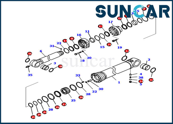kaufen 721-98-04340 Bagger Cylinder Replacement Kits Arm-Dichtungs-Reparatur-Kit Fors PC290LCI-11 KOMATSU online manufacture