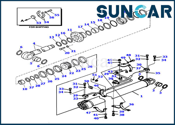 kaufen 707-99-59650 Klotz-Lader-Boom-Reparatur-Robbe Kit Hydraulic Cylinder For PC220LL-8 PC290LL-11 KOMATSU online manufacture